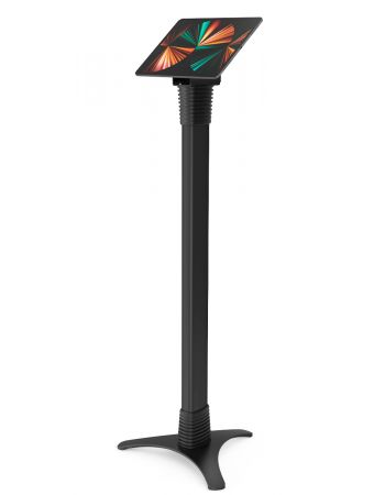 Portable floor stand with Invisible Universal Tablet Mount