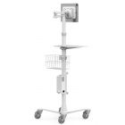 Medical Rolling Cart with Invisible Universal Tablet Mount